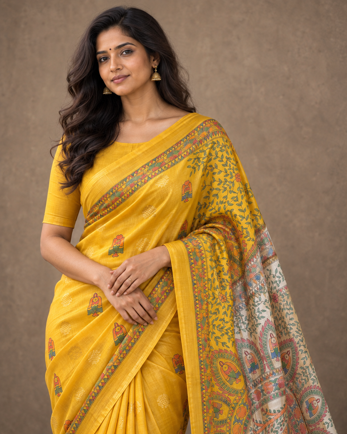 Pure Tusser Matka Saree