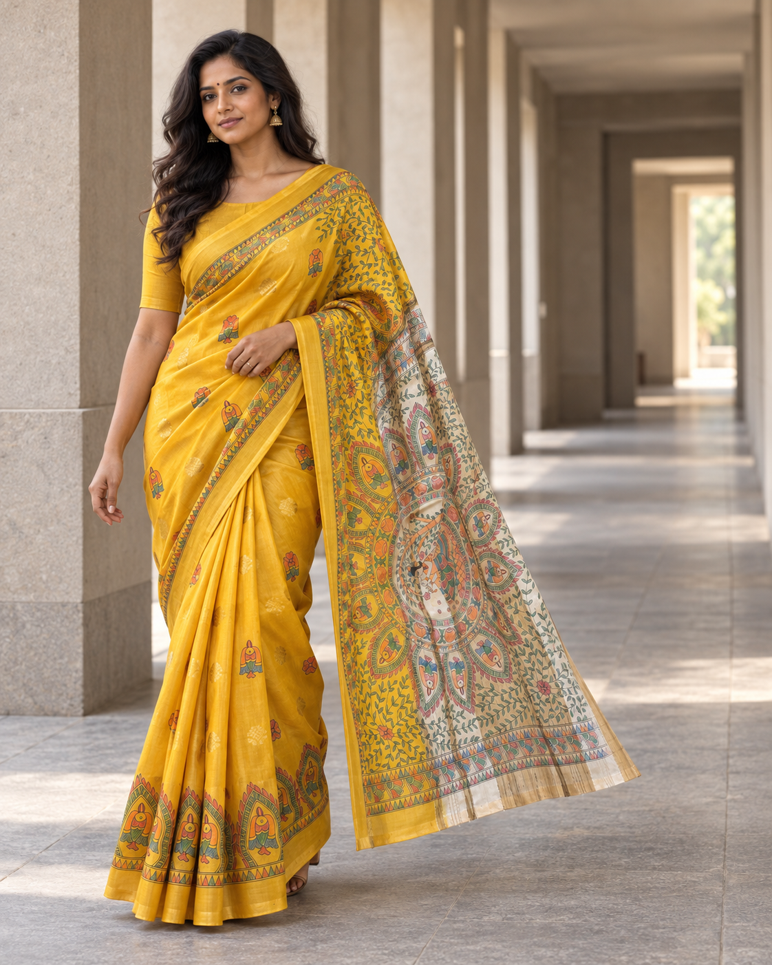 Pure Tusser Matka Saree