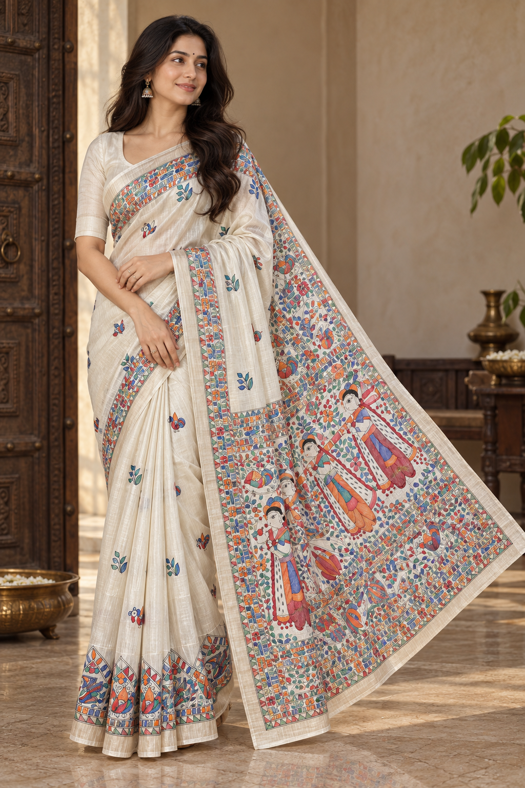 Pure Tusser Matka Saree