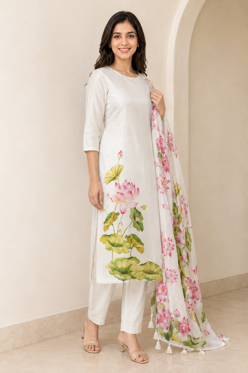 Pure mul cotton with digital print (unstitched)