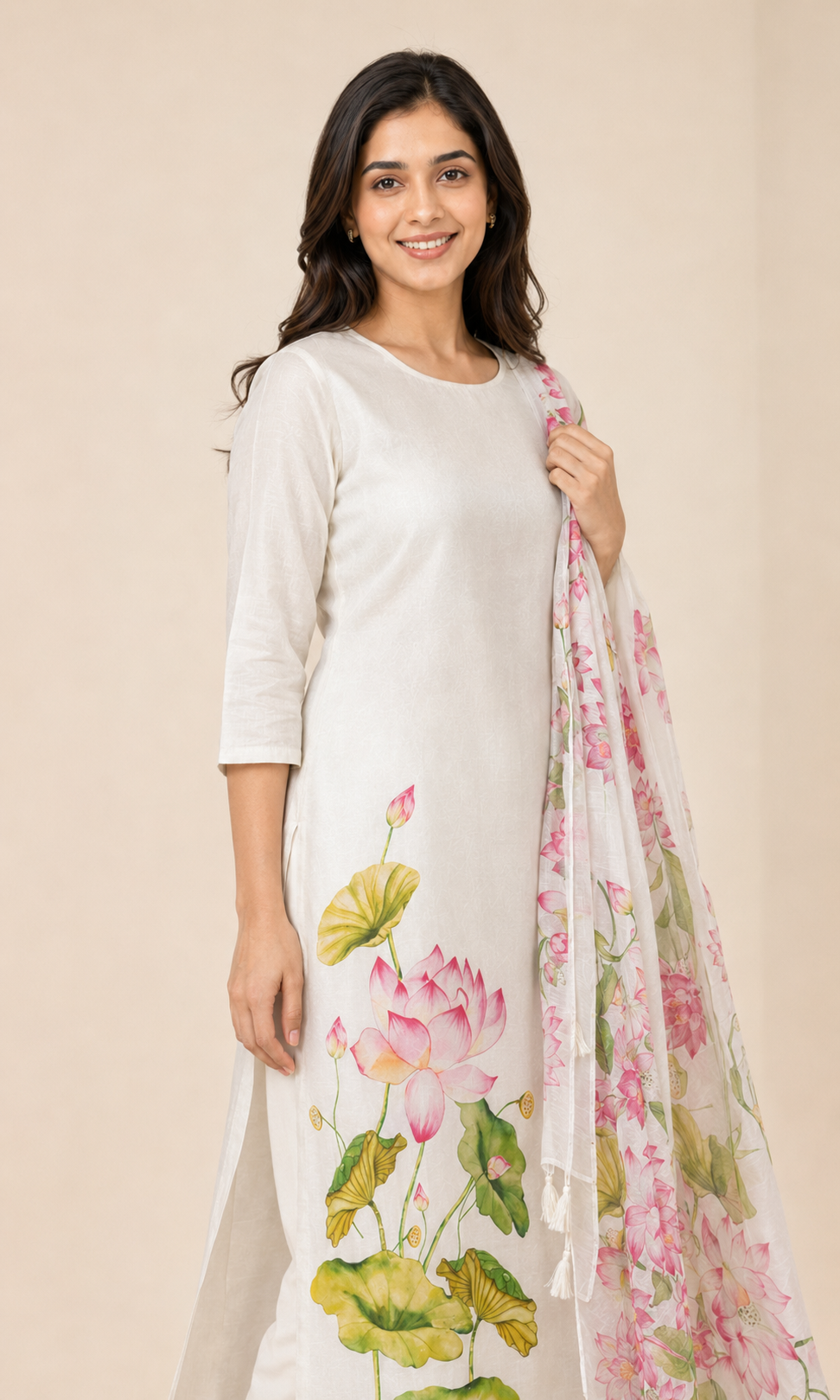 Pure mul cotton with digital print (unstitched)