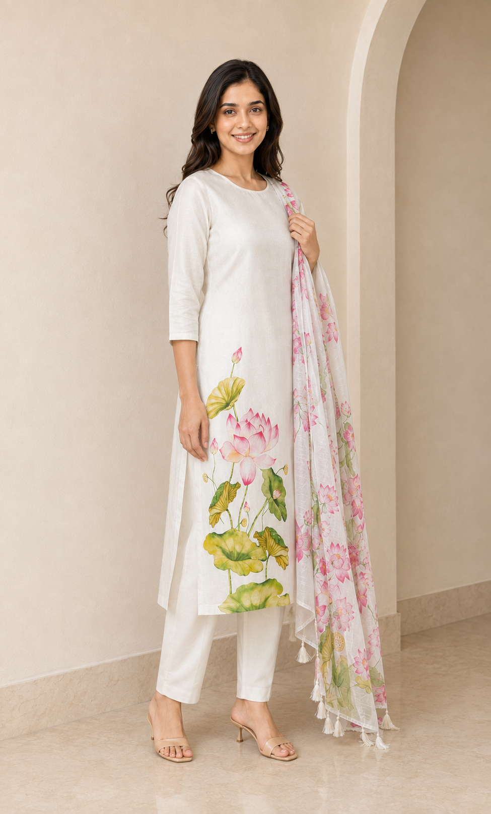 Pure mul cotton with digital print (unstitched)