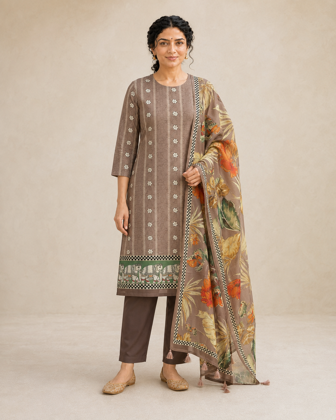 Pure mul cotton with digital print (unstitched)