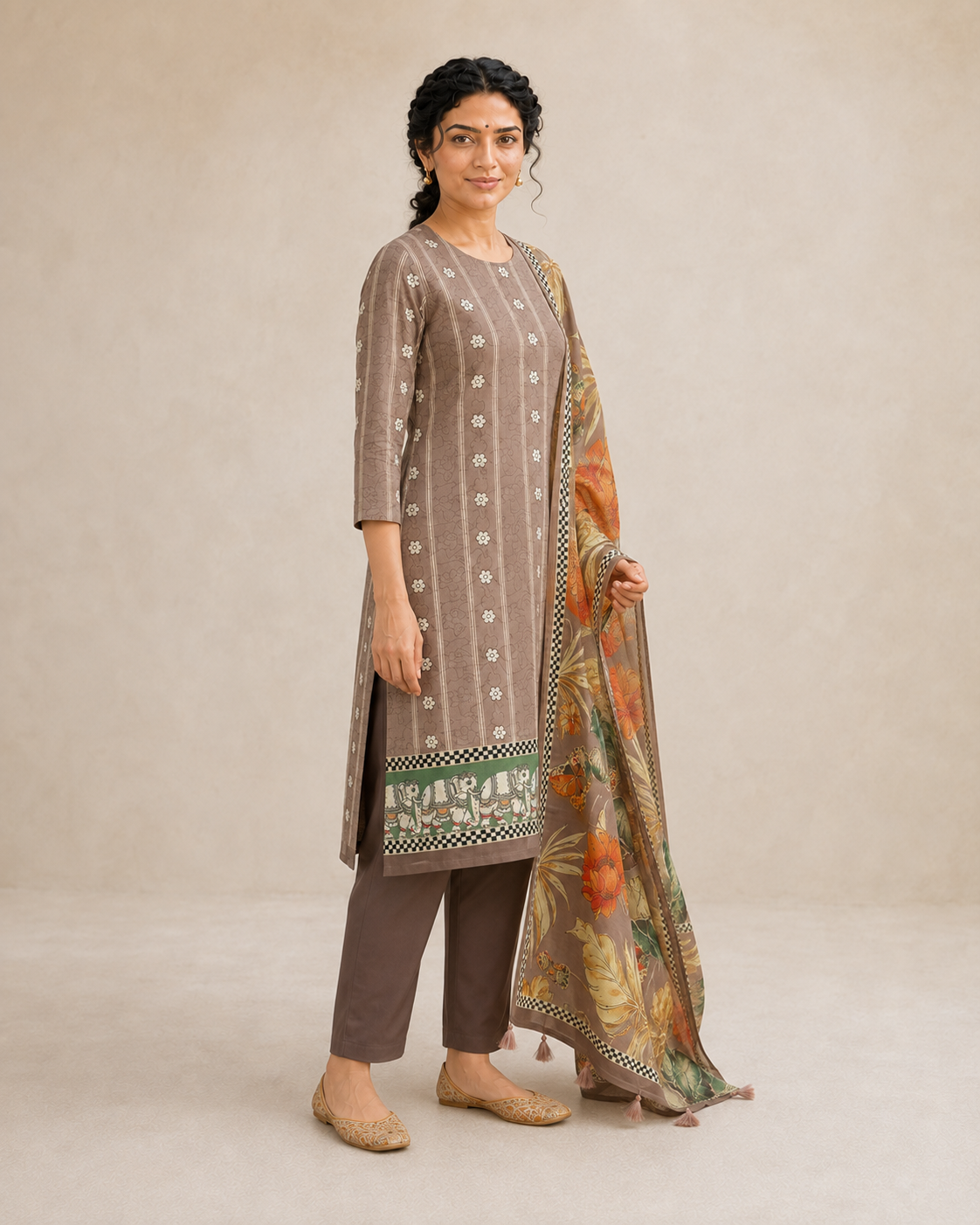 Pure mul cotton with digital print (unstitched)