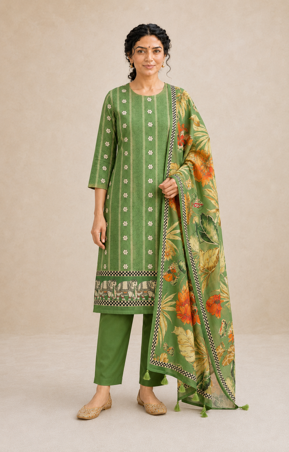 Pure mul cotton with digital print (unstitched)