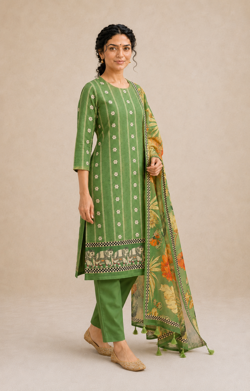 Pure mul cotton with digital print (unstitched)