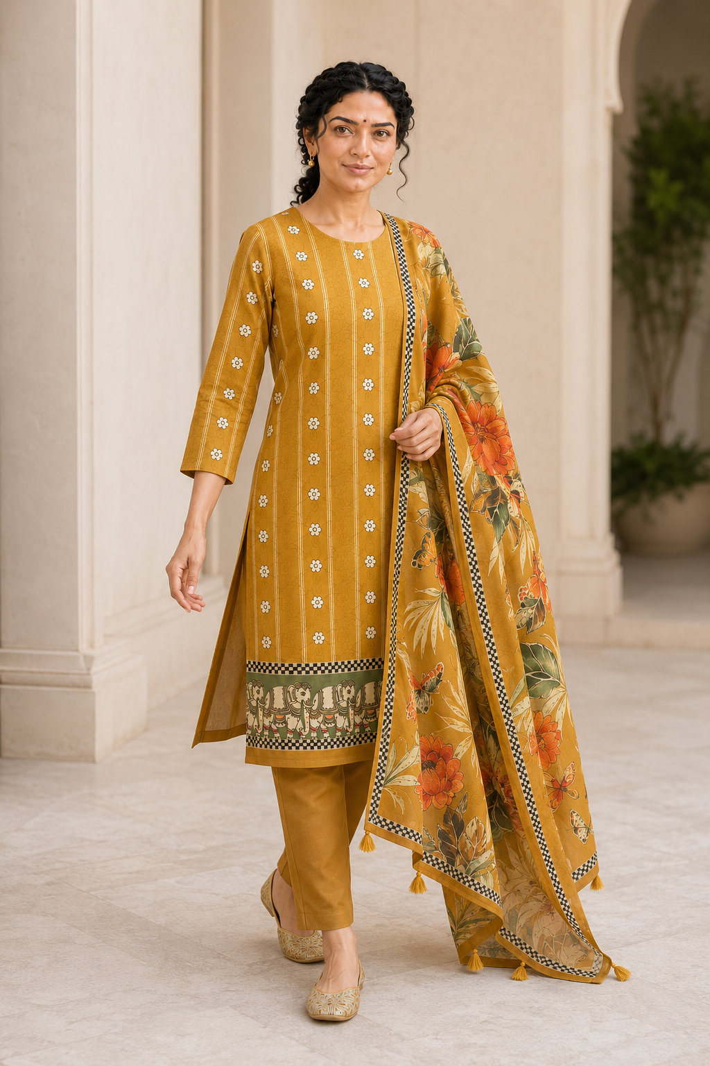 Pure mul cotton with digital print (unstitched)