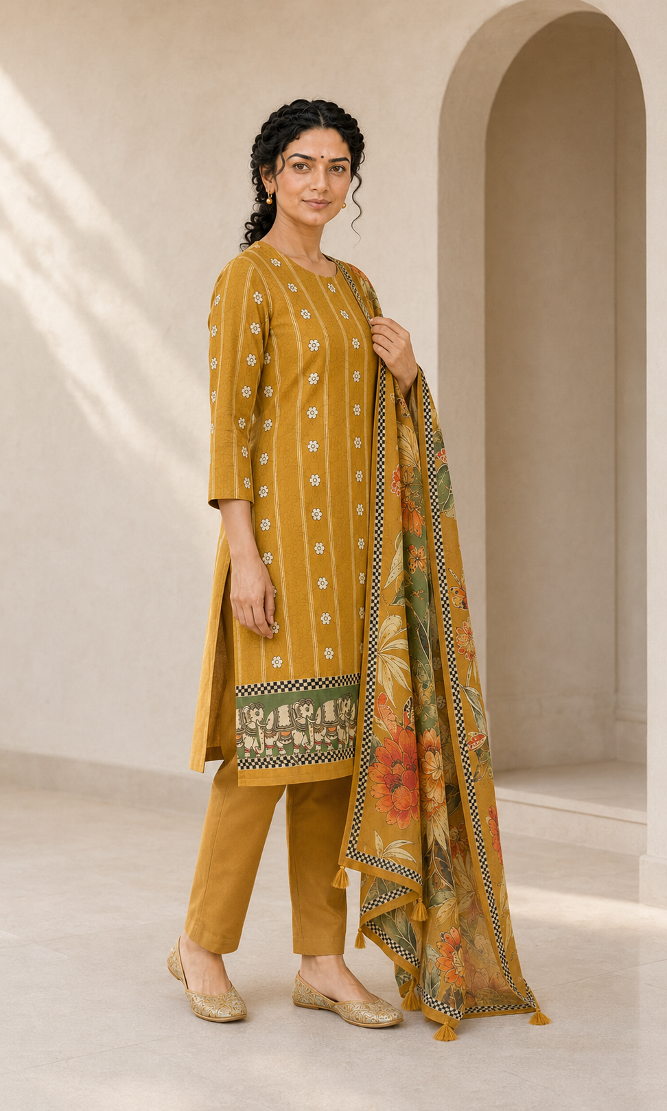 Pure mul cotton with digital print (unstitched)