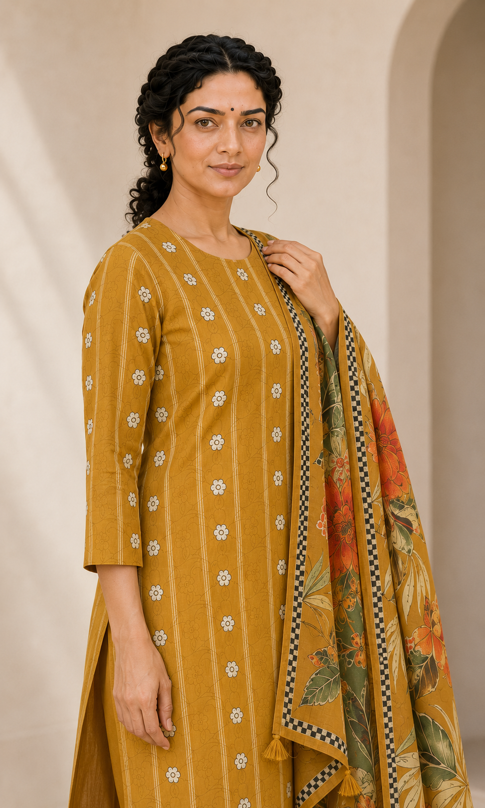 Pure mul cotton with digital print (unstitched)