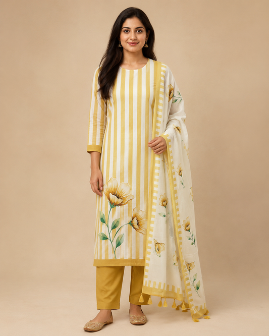 Pure mul cotton with digital print (unstitched)