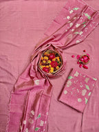 Yellow Tussar Silk Suit Set