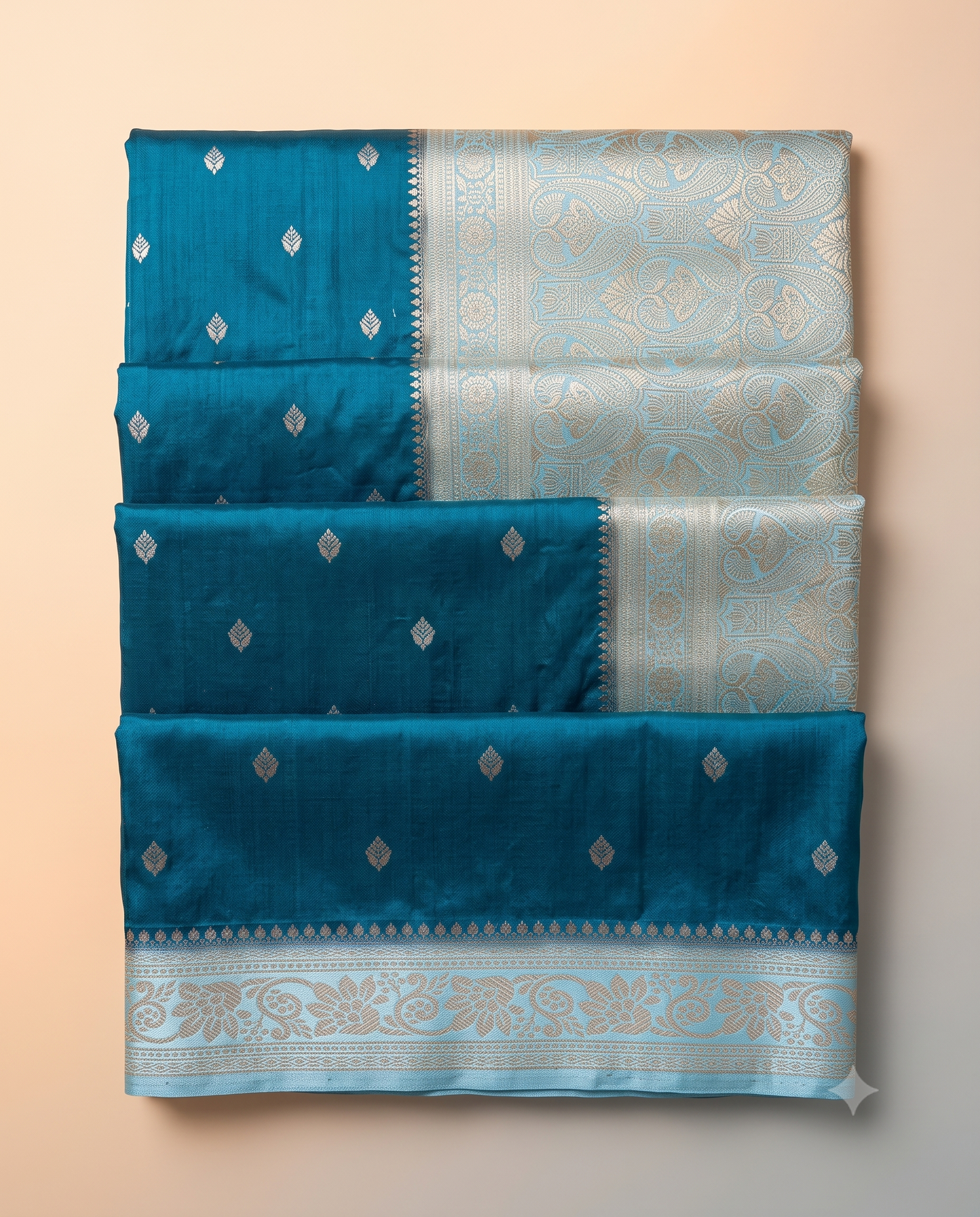 Mashroo Satin Contrast Pallu & Border Saree