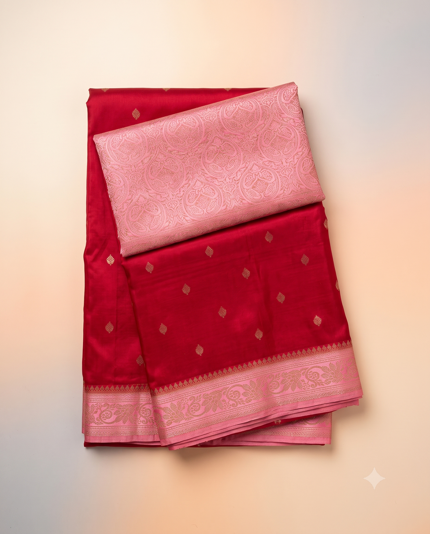 Mashroo Satin Contrast Pallu & Border Saree