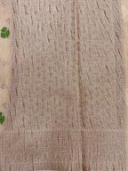 Beige Pure Mercerised Cotton Saree with Crush Texture