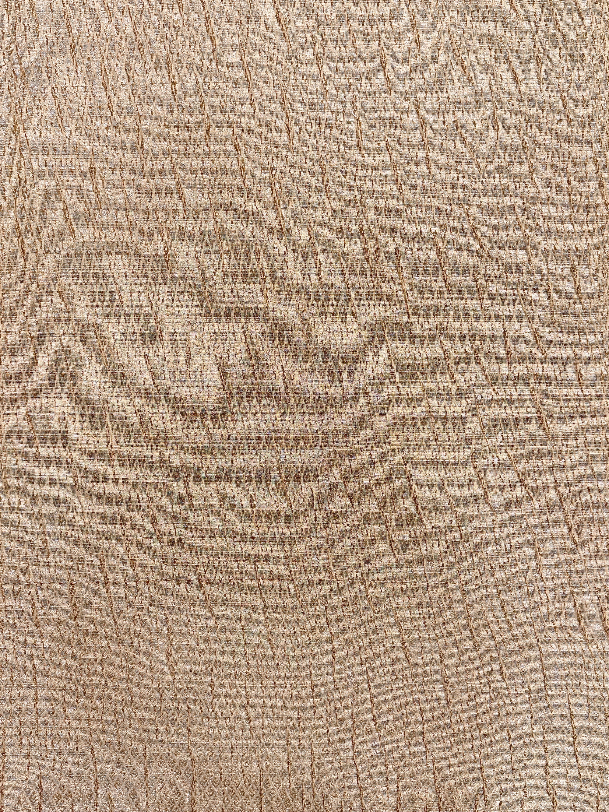 Beige Pure Mercerised Cotton Saree with Crush Texture