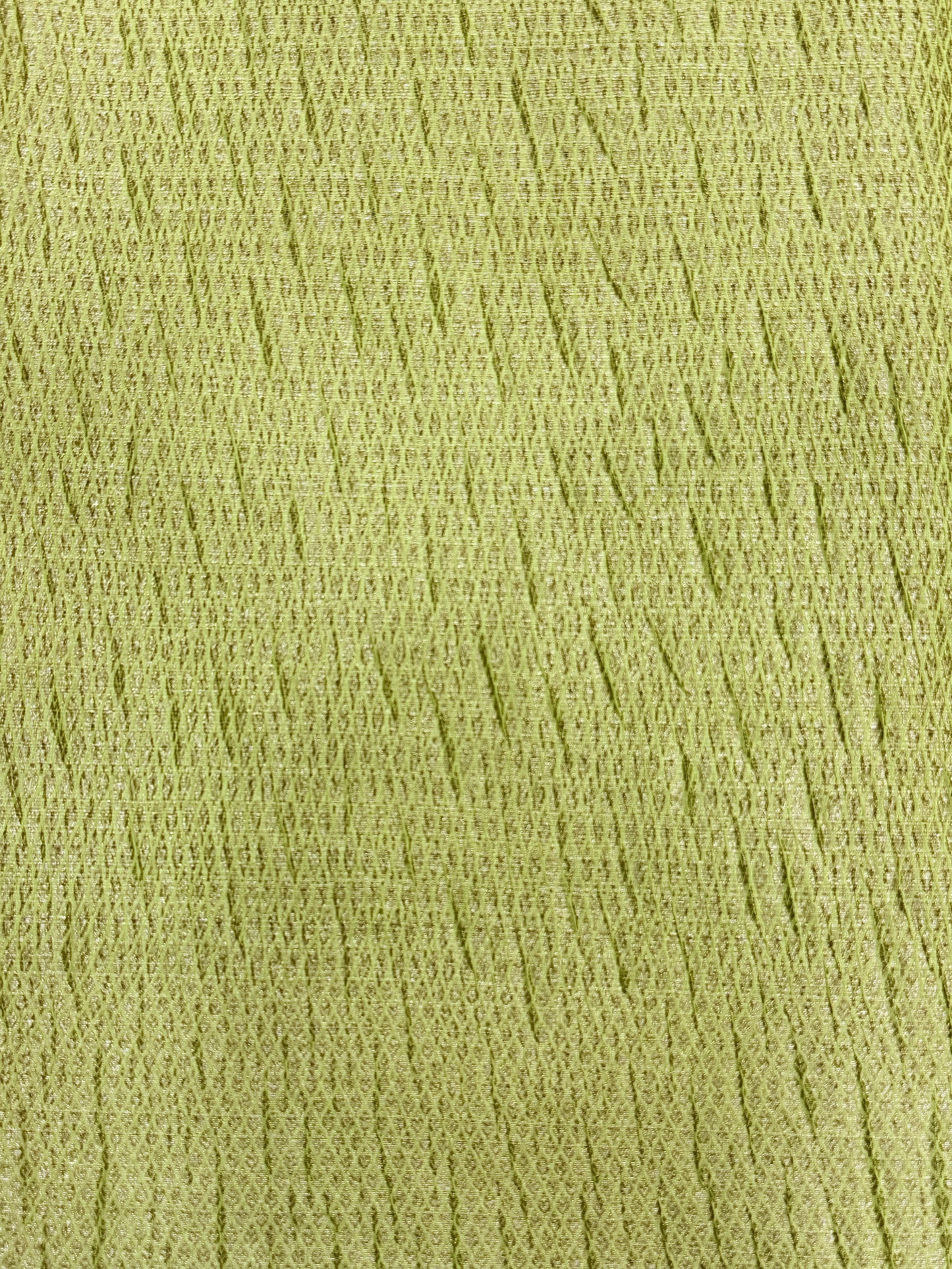 Lime Green Pure Mercerised Cotton Saree with Crush Texture