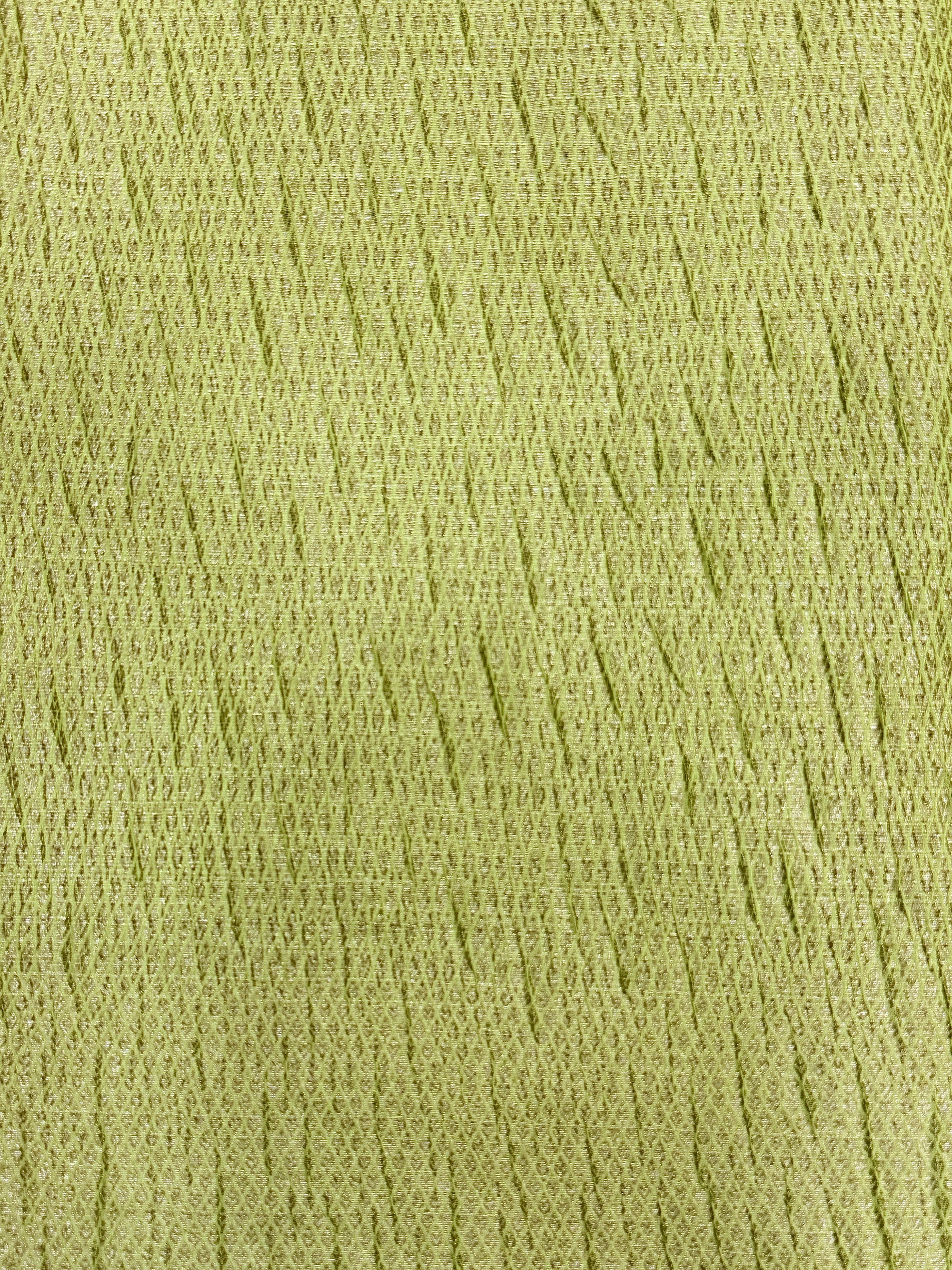 Lime Green Pure Mercerised Cotton Saree with Crush Texture