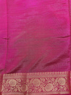Royal Blue New Tussar Saree with Contrast Border & Embroidery