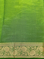 Rani Pink New Tussar Saree with Contrast Border & Embroidery