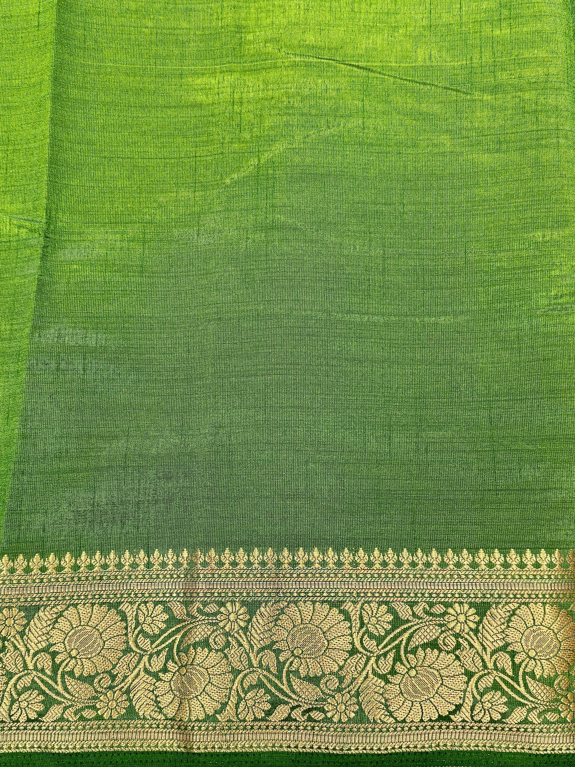 Rani Pink New Tussar Saree with Contrast Border & Embroidery
