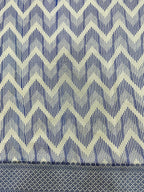 Off White Supernet Cotton Saree with Indigo Floral Design & Contrast Border