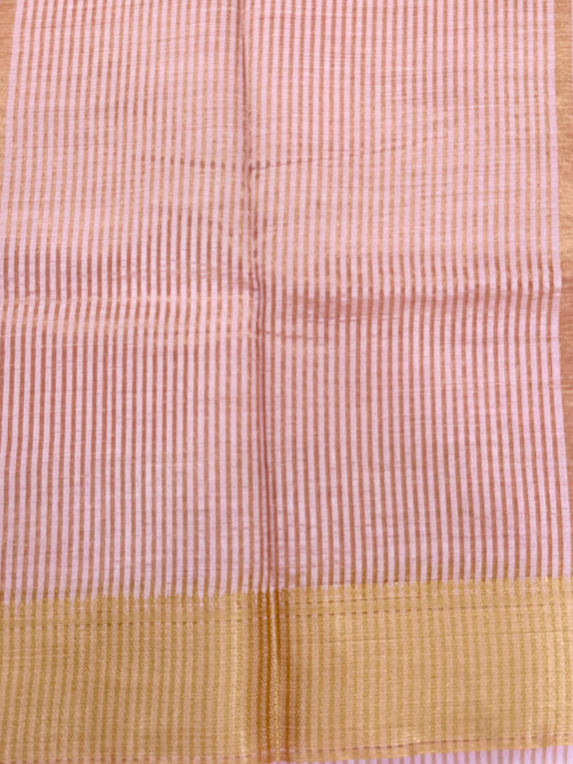 Baby Pink Semi Tussar Saree with Appliqué Embroidery