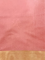 Dusty Rose Chanderi Cotton Saree with Embroidery
