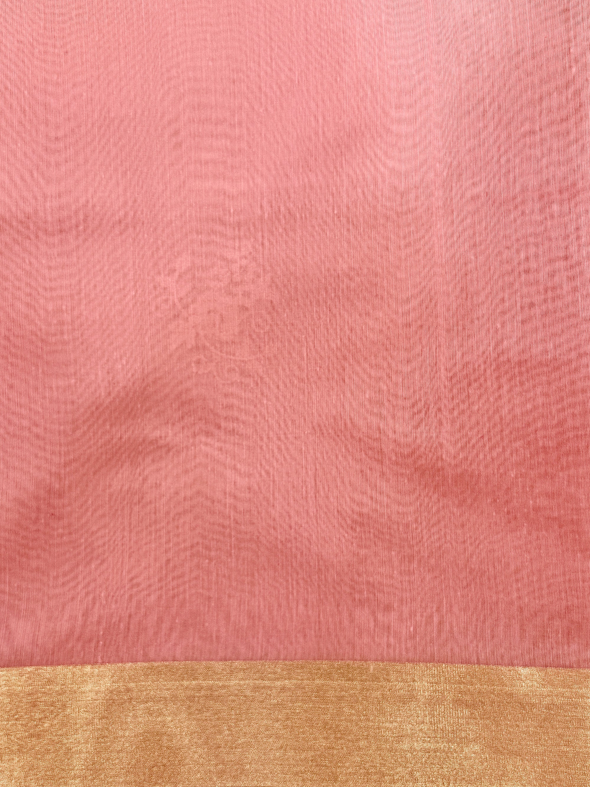 Dusty Rose Chanderi Cotton Saree with Embroidery
