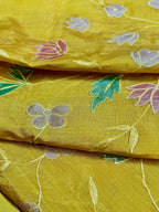 Yellow Tussar Silk Suit Set