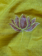 Yellow Tussar Silk Suit Set