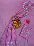 Yellow Tussar Silk Suit Set