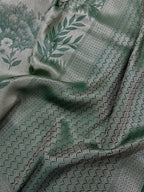 Sage Green Georgette Tissue Silk Saree