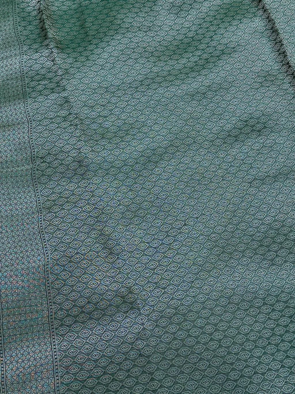 Sage Green Georgette Tissue Silk Saree