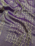 Purple Banarasi Georgette Tissue Silk Saree