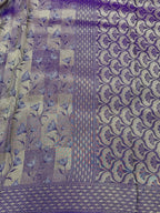 Purple Banarasi Georgette Tissue Silk Saree