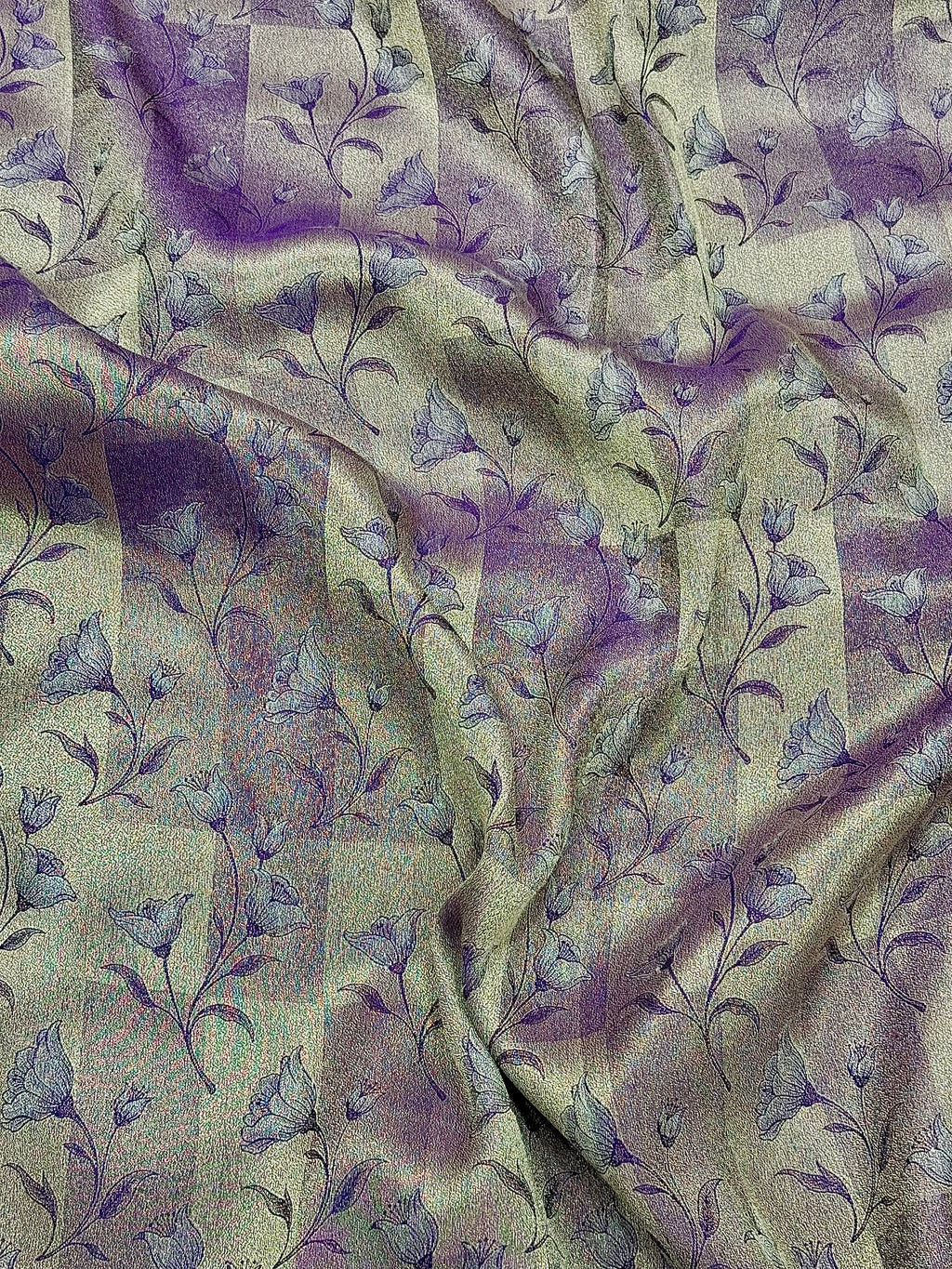 Purple Banarasi Georgette Tissue Silk Saree