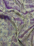 Purple Banarasi Georgette Tissue Silk Saree