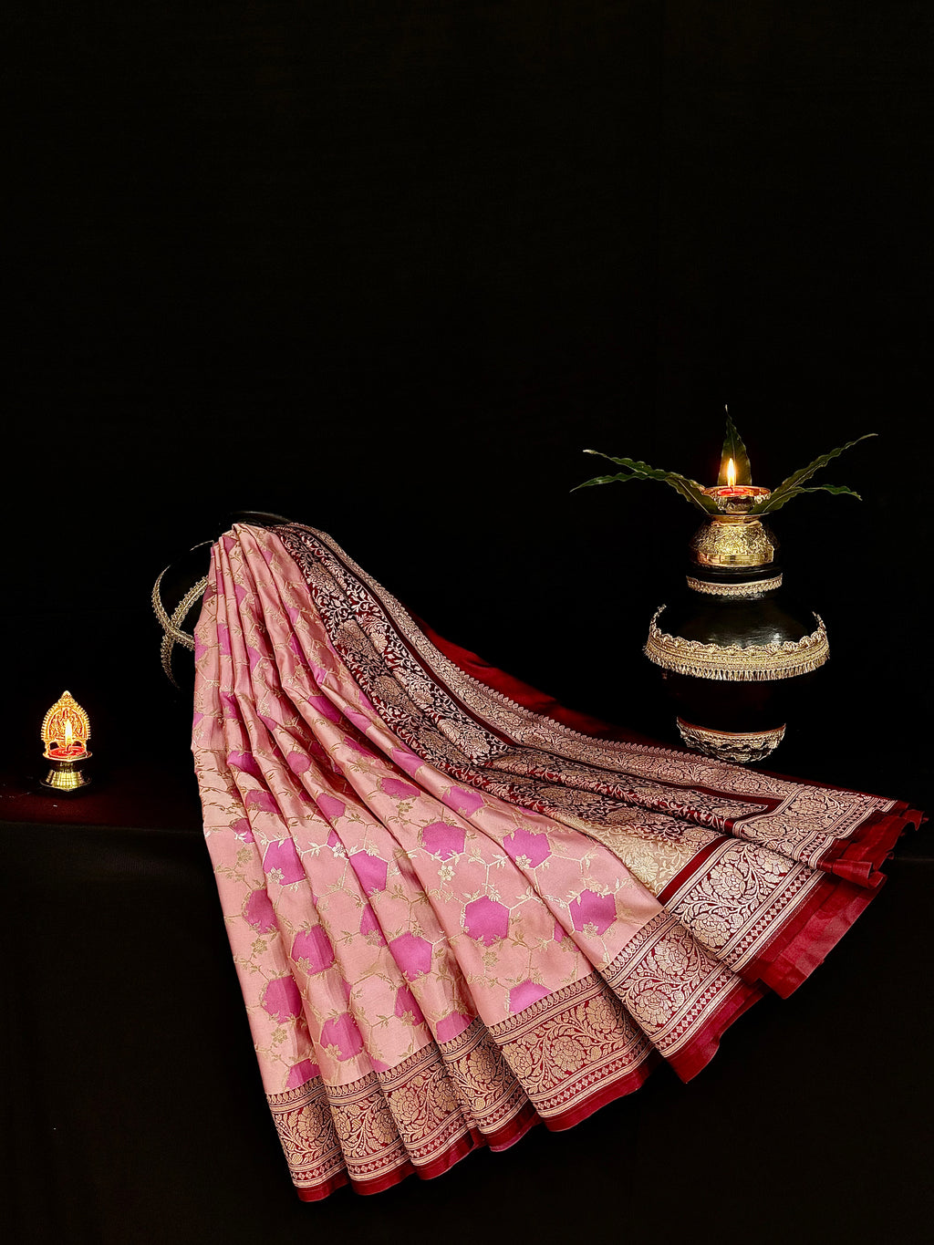 Banarasi Mashroo Silk Rangkat Saree