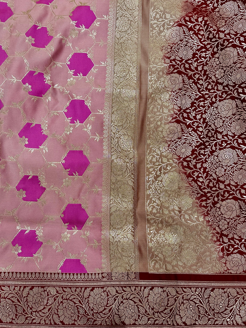 Banarasi Mashroo Silk Rangkat Saree