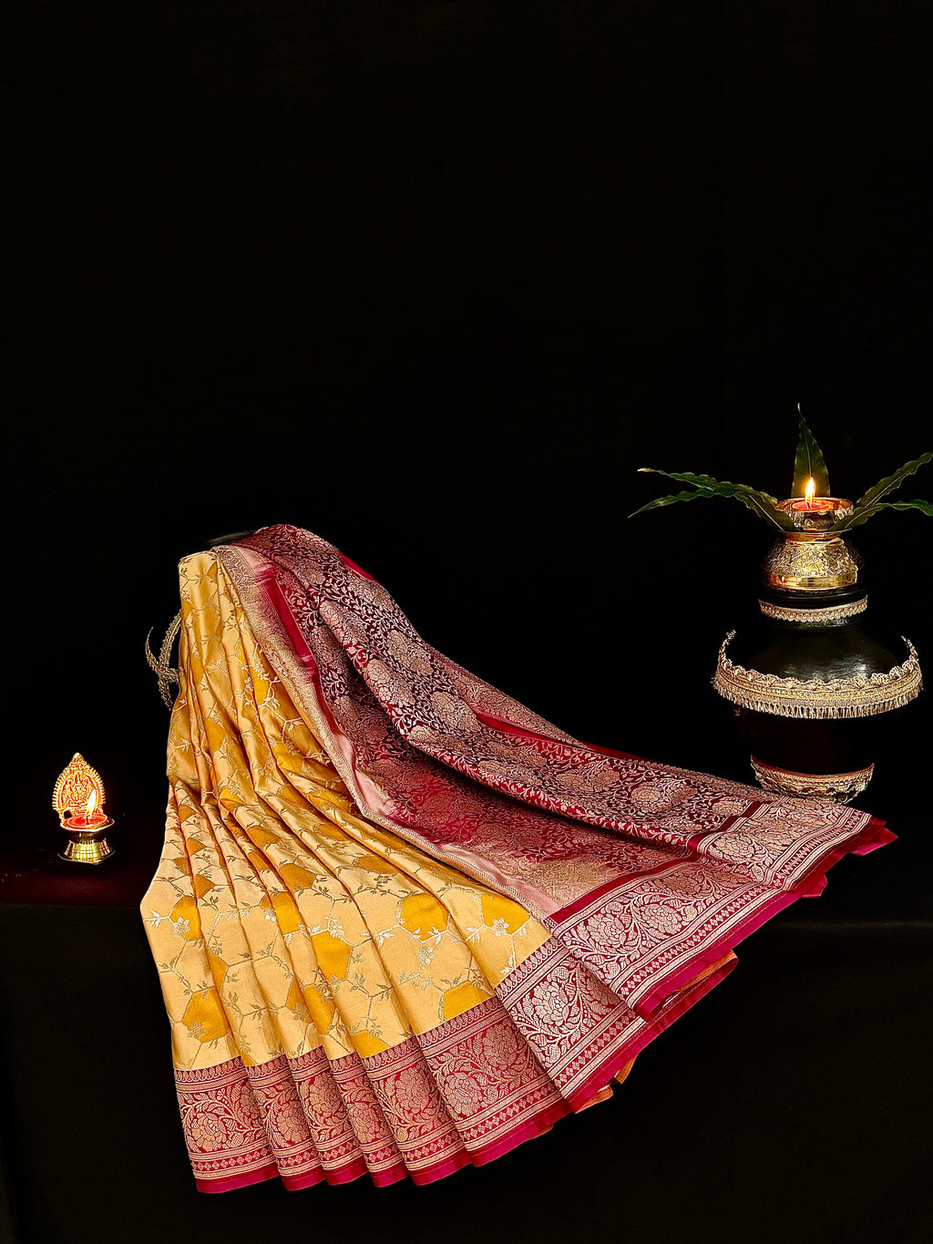 Banarasi Mashroo Silk Rangkat Saree