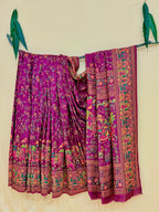 Pure Chanderi Antiq Border Fancy Print Saree