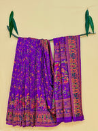 Pure Chanderi Antiq Border Fancy Print Saree