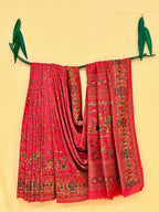Pure Chanderi Antiq Border Fancy Print Saree