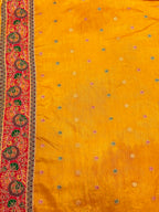 Pure Chanderi Antiq Border Fancy Print Saree