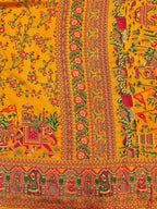 Pure Chanderi Antiq Border Fancy Print Saree