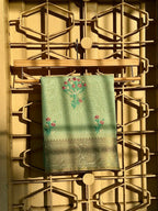 Linen Cotton Embroidered Saree
