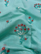Linen Cotton Embroidered Saree