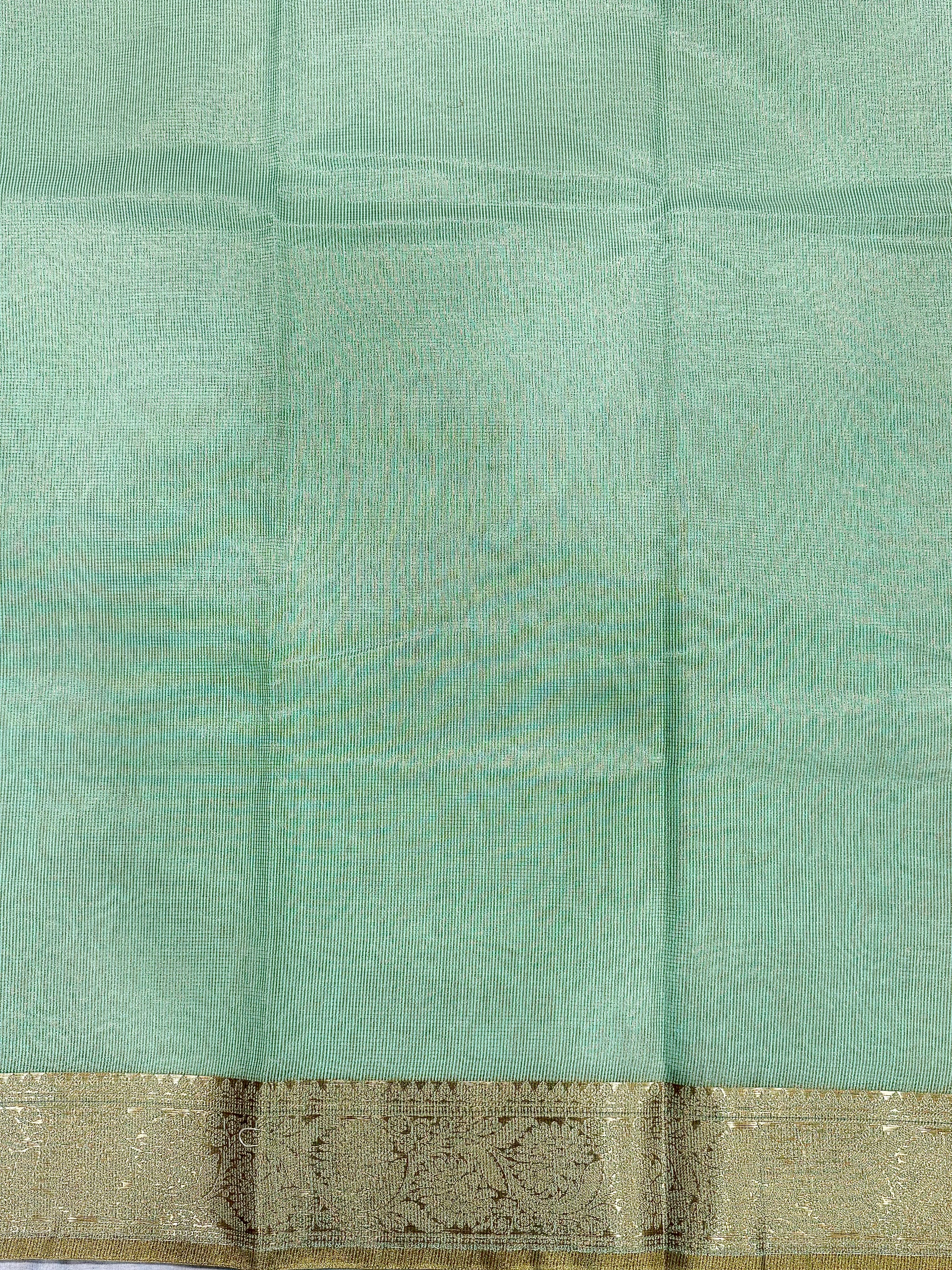 Linen Cotton Embroidered Saree