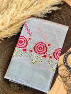 Semi Tussar Embroidered Saree