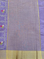 Semi Tussar Embroidered Saree